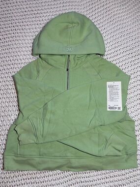 Lululemon creamy mint scuba oversized half zip hoodie size m/l